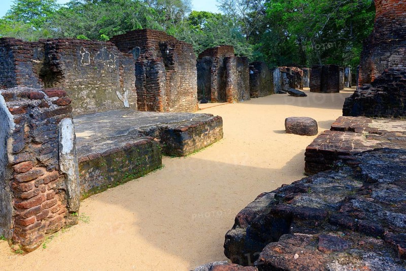 Ruins of the seven storied Royal Palace Vijayotpaya, Polonnaruwa ruins of the garden-city created by Parakramabahu the Great in the 12th century, Polonnaruwa, Sri Lanka