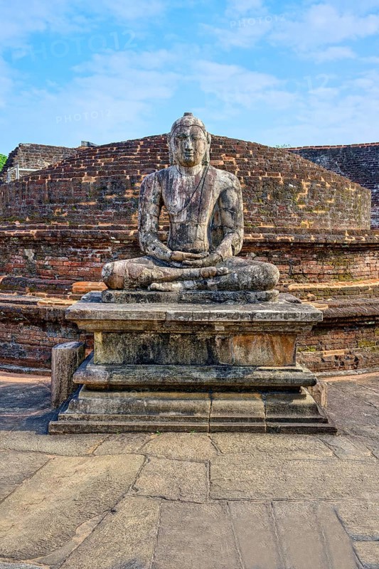 Vatadage circular temple, Polonnaruwa ruins of the garden-city created by Parakramabahu the Great in the 12th century, Polonnaruwa, Sri Lanka