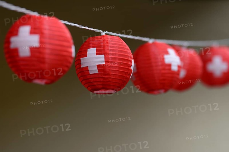 Lantern necklace with Swiss cross, for the bank holidays on 1 August, Switzerland