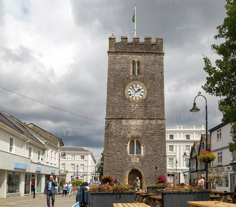 St Leonard's Tower, or the 'Clock Tower', Newton Abbot, Devon, England, UK