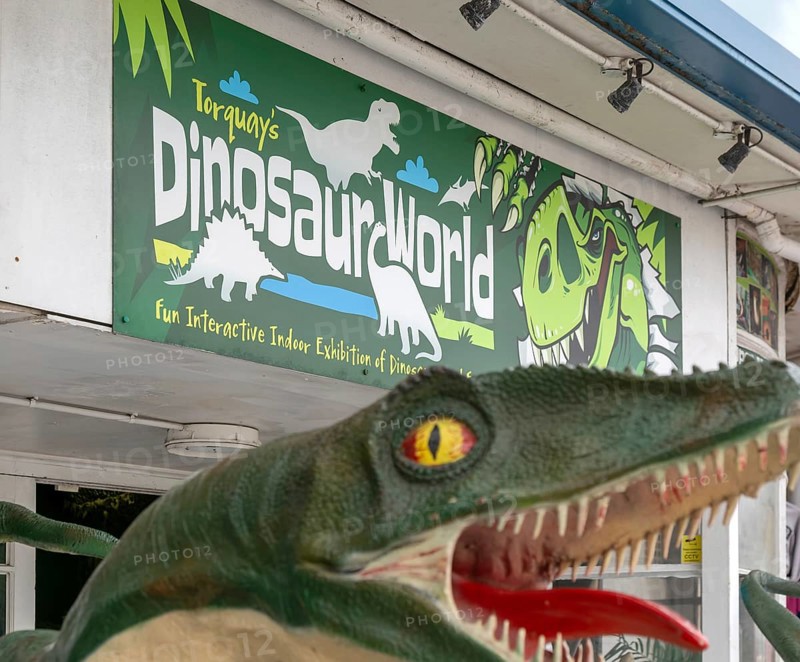 Dinosaur World tourist attraction, Victoria Parade, Torquay, Devon, England, UK