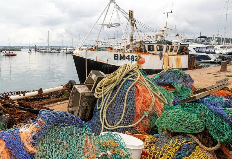 FV Mary Anne BM482 fishing vessel boat in harbour, Torquay, Devon, England, UK