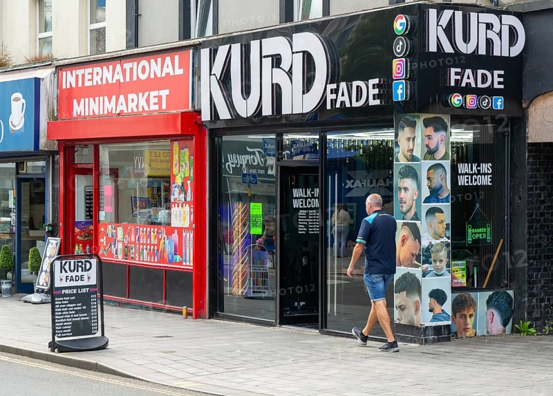 Kurd Fade barber shop, Union Street, Torquay, Devon, England, UK