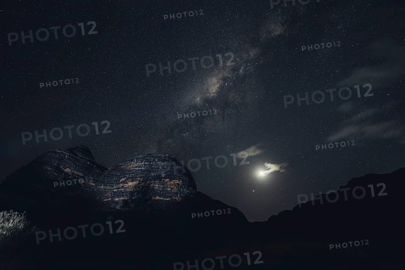 Starry sky with the Milky Way over the Bungle Bungles in Australia in the Outback, Australia