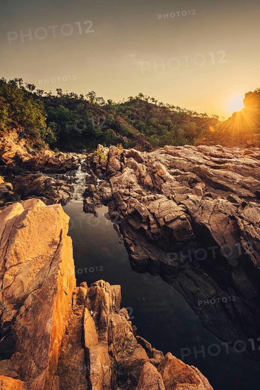 Sunrise Edith Falls in northern Australia, Australia