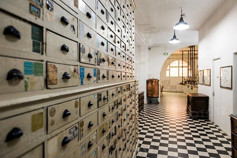 Interior view, Perfumery Molinard, Perfume manufacturer, Grasse, Alpes Maritimes, Provence Alpes Cote d'Azur, French Riviera, South of France, France