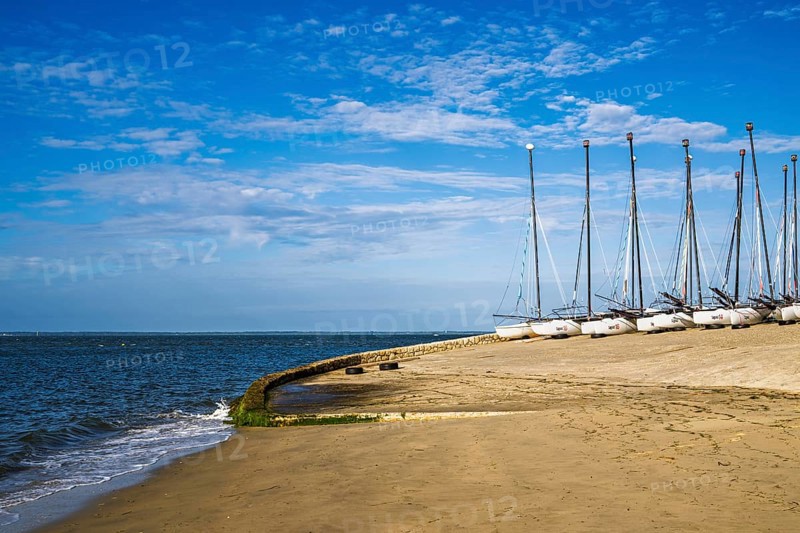 Marina and Beach in Arcachon, Gironde, France