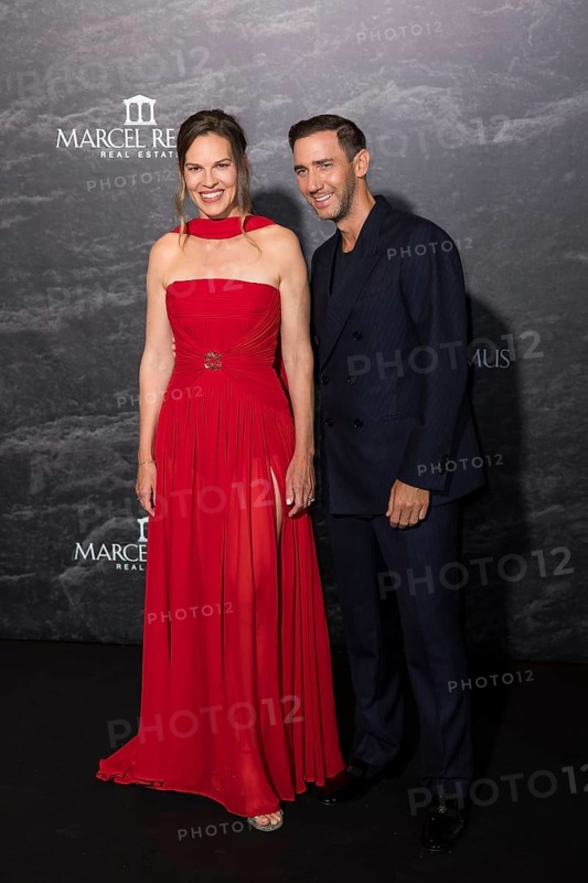 Hilary Swank and Marcel Remus at the Remus Lifestyle Night on the rooftop terrace of the Pure Salt Hotel in El Toro, Magaluf, Majorca, Spain on 31/07/2025