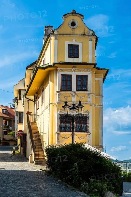 An alley in the old town centre at the entrance to Bratislava Castle, Slovakia