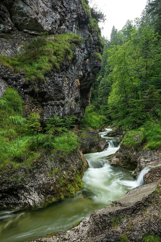 Wild and romantic Weißbach Gorge near Inzell