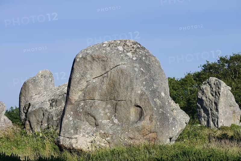 Megalithe, Alignements du Menec, Carnac, Department of Morbihan, Brittany, France