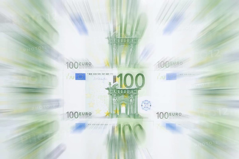 100 euro banknotes, 100 Euro, zoom effect
