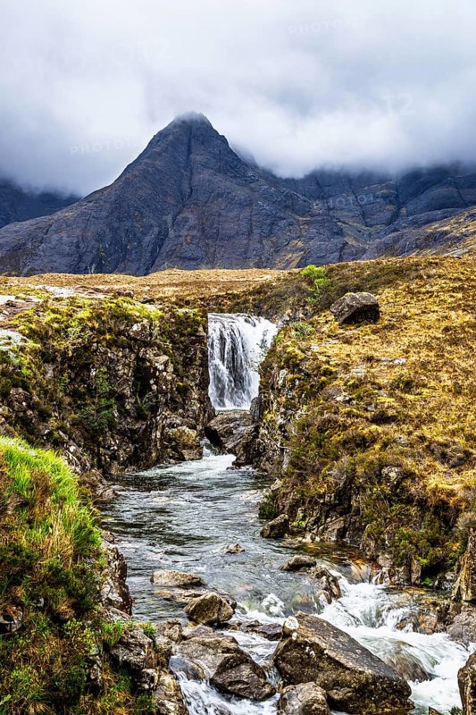 Fairy Pools and Waterfalls, Glen Brittle, Black Cuillin, Isle of Skye, Scotland, UK
