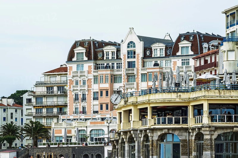 Beach and seaside in Saint-Jean-de-Luz, Nouvelle-Aquitaine, Pyrenees-Atlantiques, France