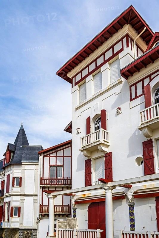 Beach and seaside in Saint-Jean-de-Luz, Nouvelle-Aquitaine, Pyrenees-Atlantiques, France