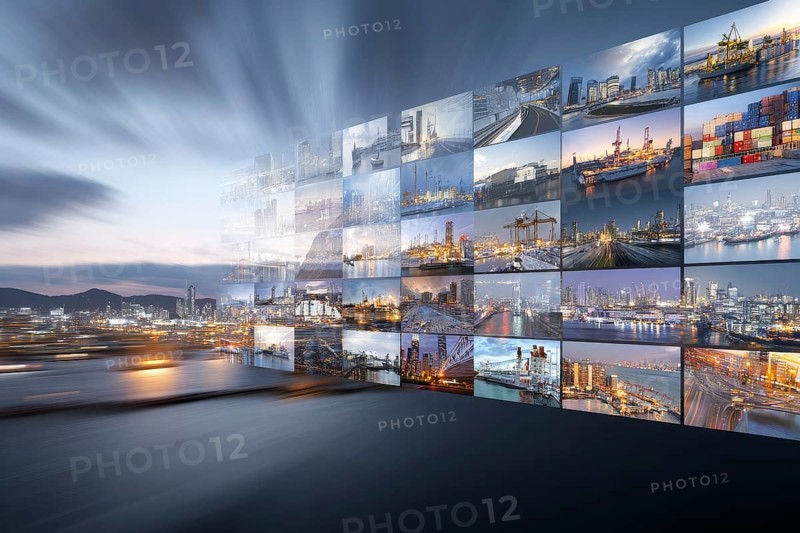 Concept of global international trade and commerce and interconnected businesses global corporations, AI generated