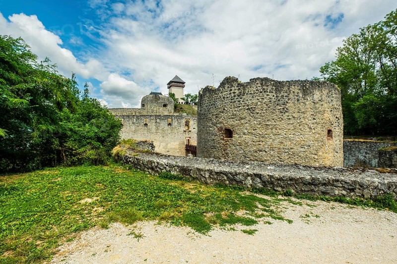 The southern fortification with the only partially preserved mill tower of Trencín Castle, Capital of Culture 2026, Trencín, Slovakia