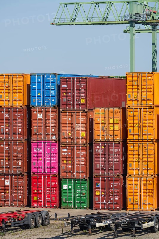 Container terminal, harbour, Dortmund, Ruhr area, North Rhine-Westphalia, Germany