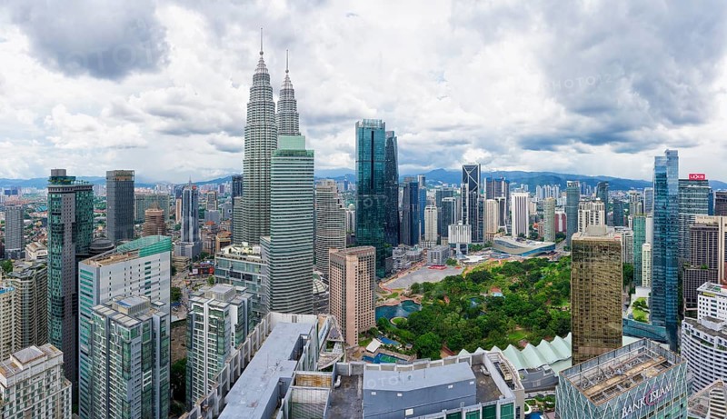Kuala Lumpur city skyline with the Petronas Towers, Malaysia, Asia