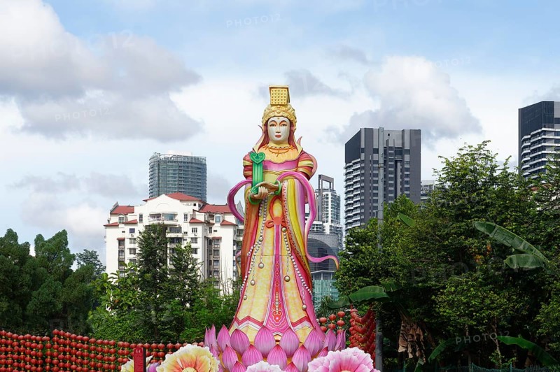 Thean Hou Temple to the Goddess Mazu, Statue, Kuala Lumpur, Malaysia, Asia