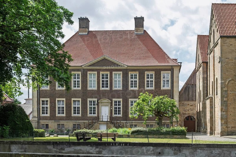 Langenhorst Abbey, former abbess house of the Augustinian convent and later secular convent for ladies, Ochtrup, Münsterland, North Rhine-Westphalia, Germany