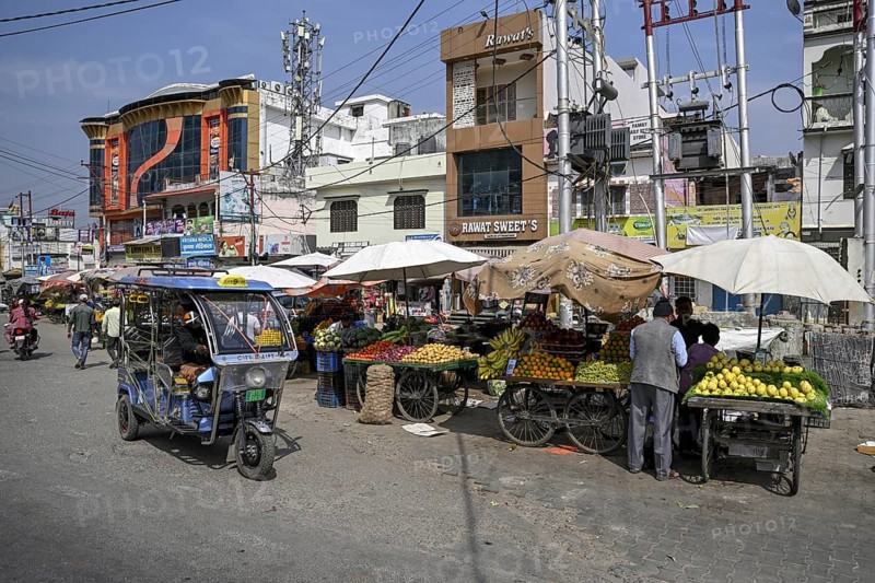 Street scene, market, Ramnagar, Uttarakhand state, India