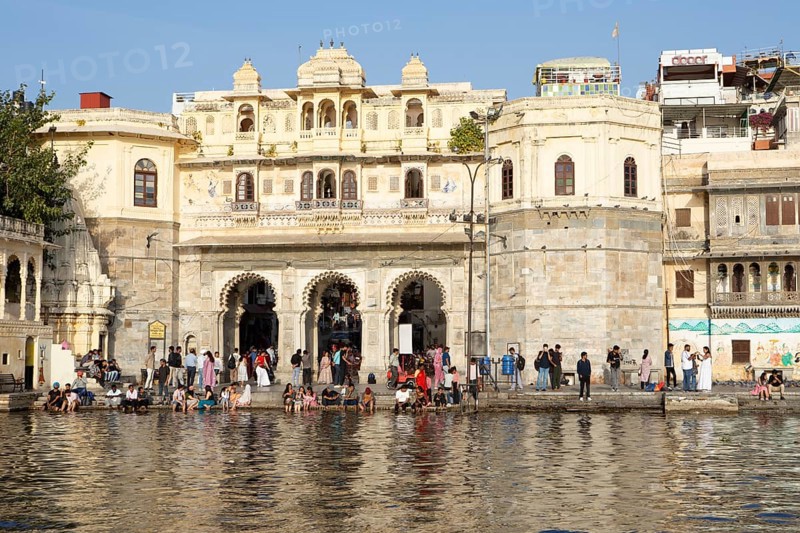 Gangaur Ghat or Gangori Ghat at Lake Pichola, Udaipur, Rajasthan, India