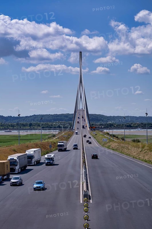 Pont de Normandie, Normandy Bridge, cable-stayed bridge, Le Havre, Honfleur, Normandy, Calvados, France