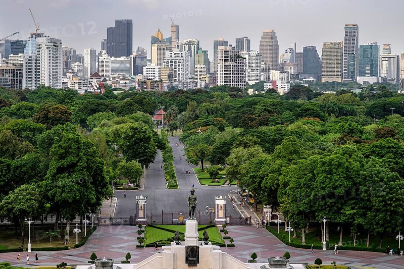 Skyline Lumpini Park, Bangkok, Thailand
