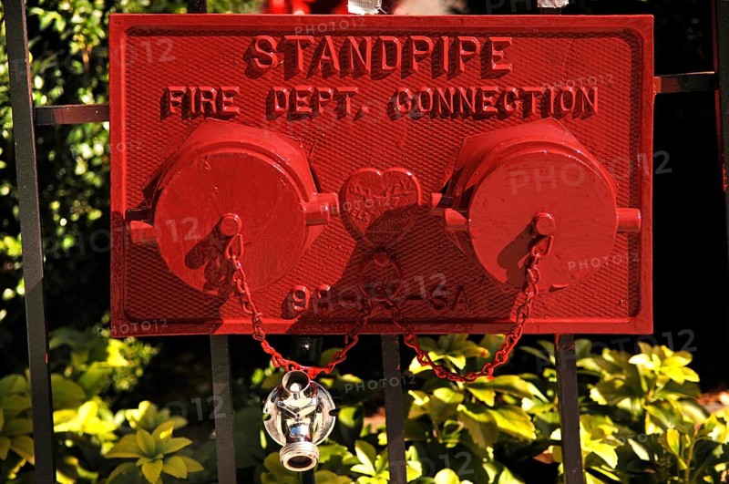 Extinguishing water connection for the New York Fire Department, New York City, USA
