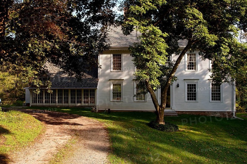 Early wooden settler's house, 1780, Marksboro, New Jersey, USA