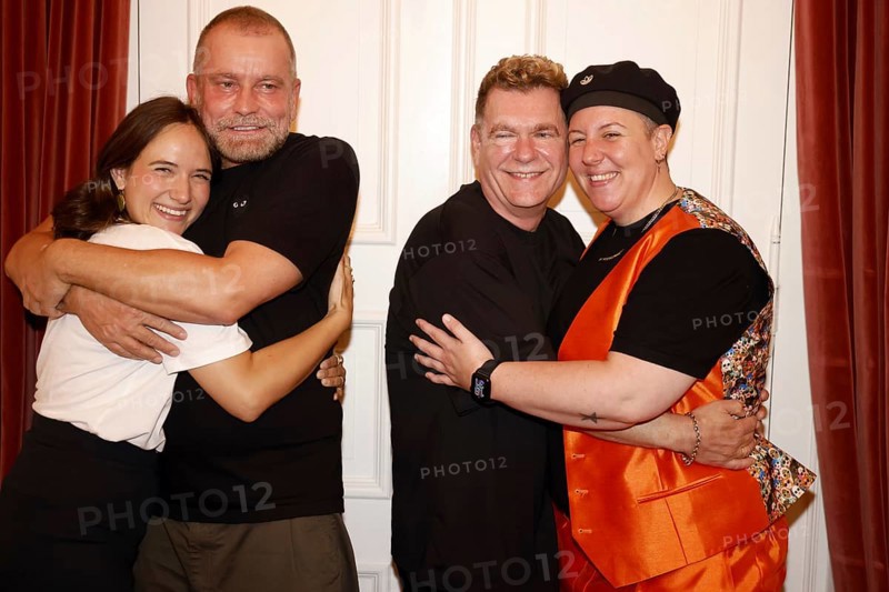 Celina das Santos, Ulf Leo Sommer, Peter Plate and Steffi Irmen at the show - Gemeinsam Bunt - das 6. Benefizkonzert on 14.07.2025 at the Theater des Westens in Berlin