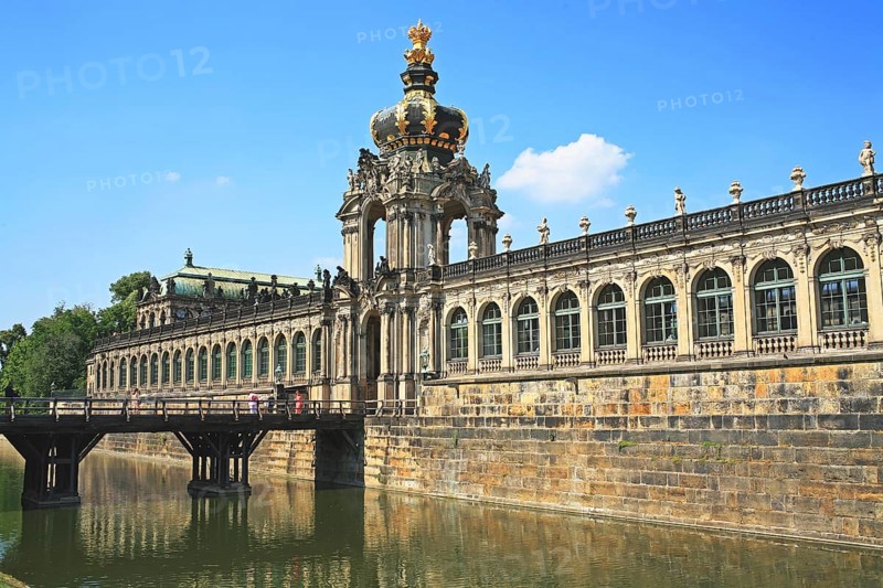 Partial view, Building, Dresden Zwinger, Baroque architecture, Dresden, Germany