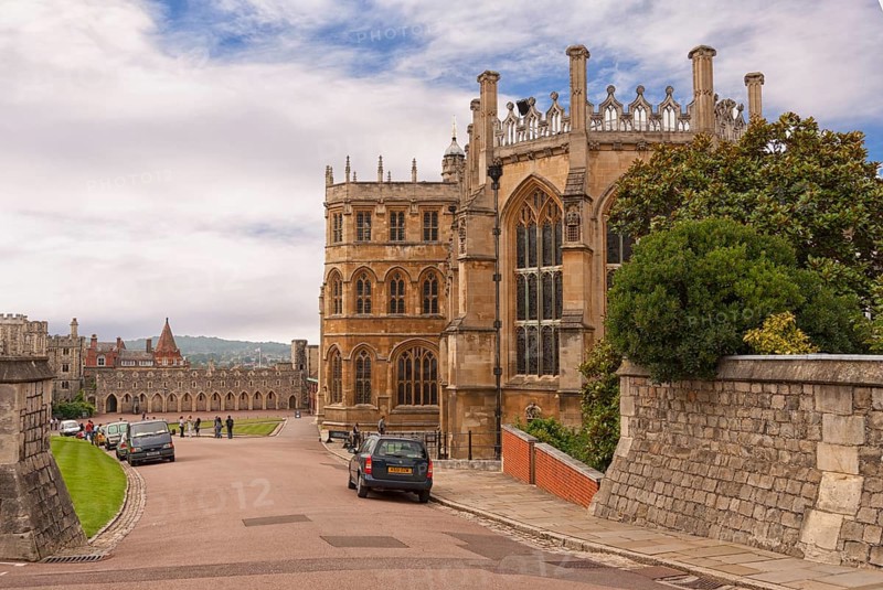 Windsor Castle is located in the English town of Windsor in the south of England in the county of Berkshire. It is the largest continuously inhabited castle in the world. The origins of Windsor Castle date back to the time of William the Conqueror. The castle and the entire Windsor estate are owned by the British Crown. England, GB