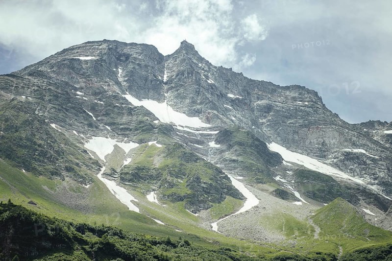 View of the Hoher Sonnblick, Rauris, Pinzgau, Salzburg, Austria
