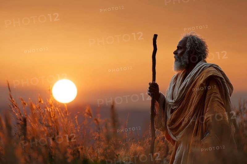 Bible legend of Abraham sacrificing his sun for god, AI generated