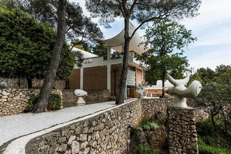 Museum, Fondation Maeght, artist Joan Miro, St. Paul de Vence, Provence Alpes Côte d'Azur, South of France, France