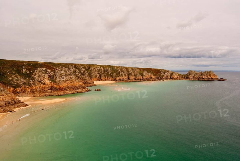 Minack Theatre, spectacular open-air theatre, view of the coast of southern England, Cornwall, England, UK