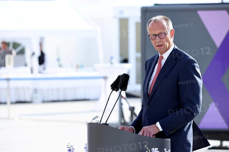 Friedrich Merz also Joachim-Friedrich Martin Josef Merz, Chancellor of the Federal Republic of Germany - Festakt 70 Jahre Deutschland in der NATO, Federal Ministry of Defence, Berlin, 09.7.25