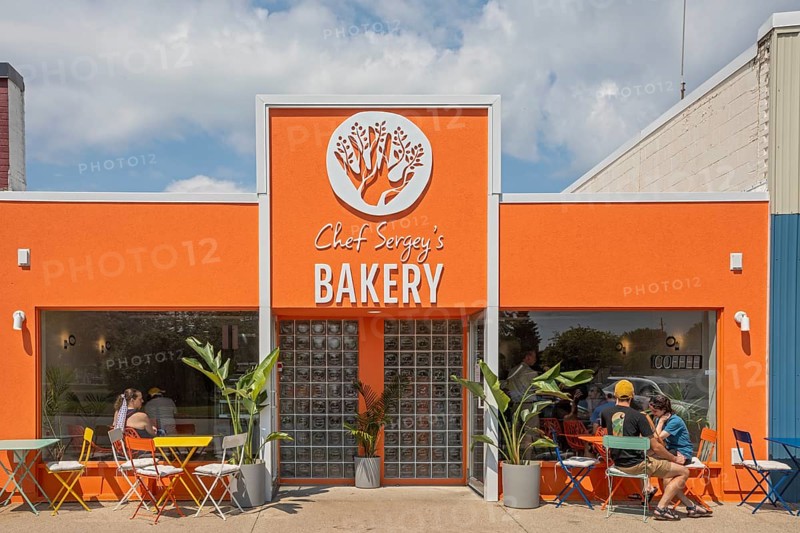 Midland, Michigan - Chef Sergey's Bakery, a popular shop owned by four refugees from Ukraine. Several hundred thousand Ukrainians have been granted refugee status in the U.S. since Russia invaded their homeland, but the Trump Administration is considering whether to revoke their legal status