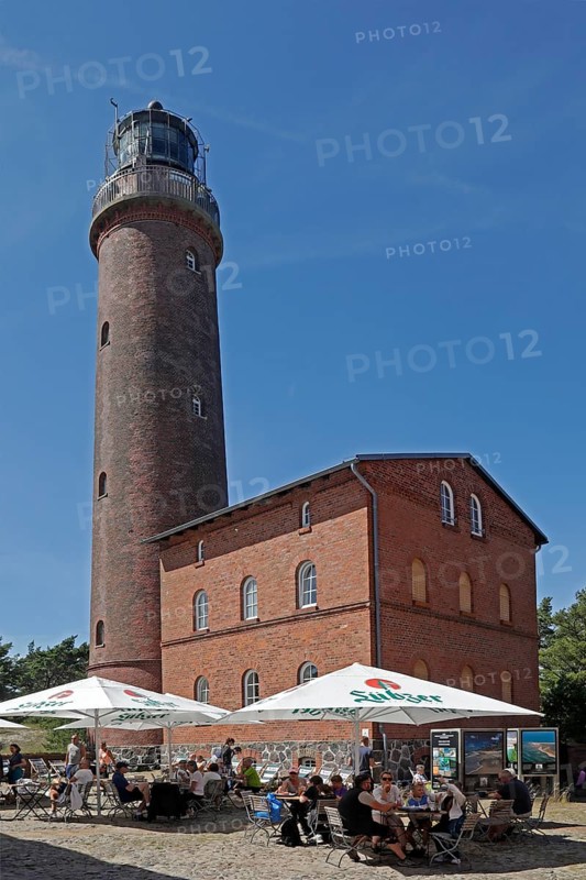 Lighthouse, café, Darßer Ort, Born a. Darß, National Park Vorpommersche Boddenlandschaft, Mecklenburg-Vorpommern, Germany
