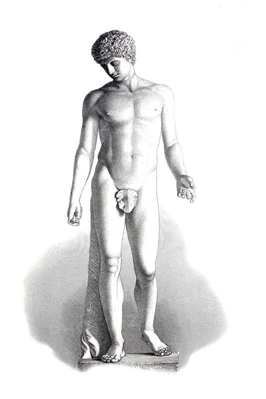 Antinous, Antinous, 27 November between 110 and 115 until on or shortly in front of 30 October 130, a favourite and presumably lover of the Roman emperor Hadrian. After his death he was declared a god and worshipped, Historical, digitally restored reproduction of a 19th century original