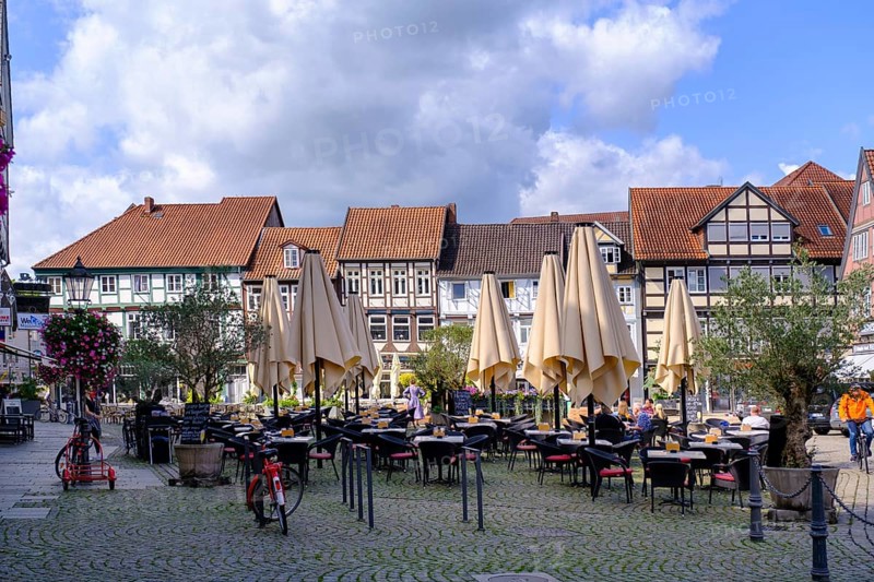 Half-timbered houses on the Great Plain, Celle, Celle, Lüneburg Heath, Lower Saxony, Germany