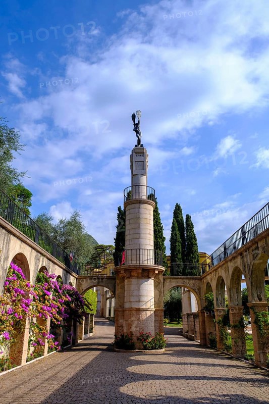 Il pilo del Piave, Vittoriale degli Italiani, Gabriele D'Annunzio's house and garden, Gardone Riviera, Lake Garda, Lombardy, Italy