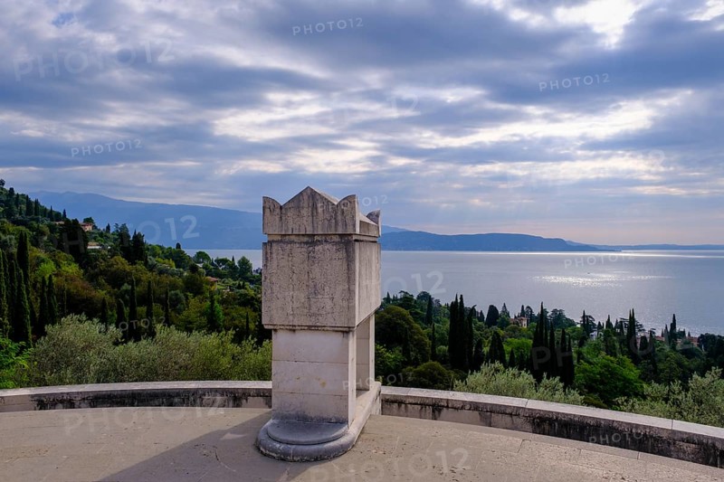 Mausoleum, Vittoriale degli Italiani, house and garden of Gabriele D'Annunzio, Gardone Riviera, on Lake Garda, Lombardy, Italy