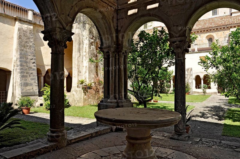 Fountain loggia, monks' washroom in the cloister, interior, Gothic basilica of the Cistercian abbey of Fossanova Monastery, Cistercian-Burgundian architectural style, Priverno, Province of Latina, Lazio, Italy
