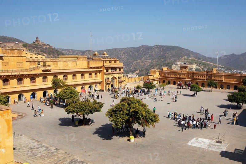 Amber Fort or fortress on the Aravalli hill range, Jaipur, Rajasthan, India