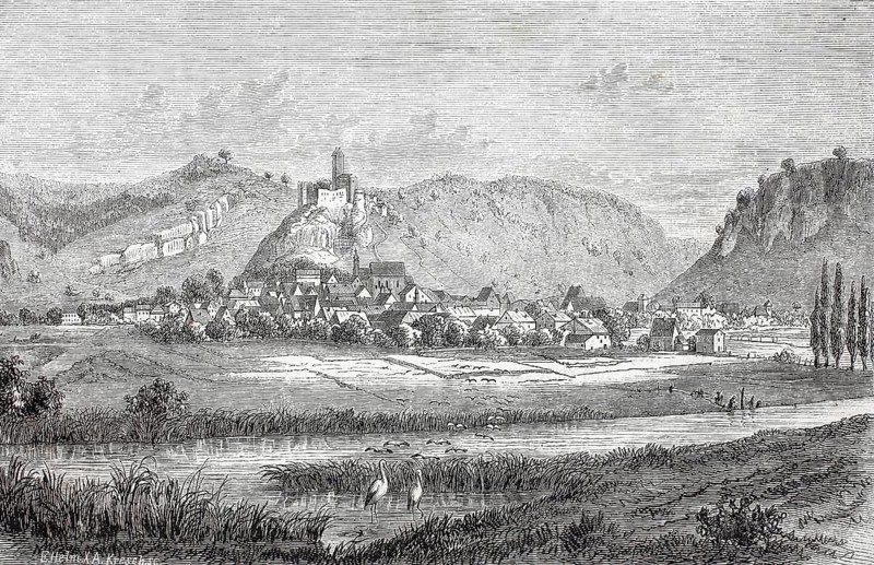Kipfenberg in the AltmÃ¼hl Valley around 1870, District of EichstÃ¤tt, Upper Bavaria, Bavaria, Germany, Historical, digitally enhanced reproduction of a 19th century original