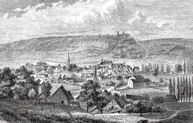 BeilngrieÃŸ in the AltmÃ¼hltal around 1870, District of EichstÃ¤tt, Upper Bavaria, Bavaria, Germany, Historical, digitally enhanced reproduction of a 19th century original