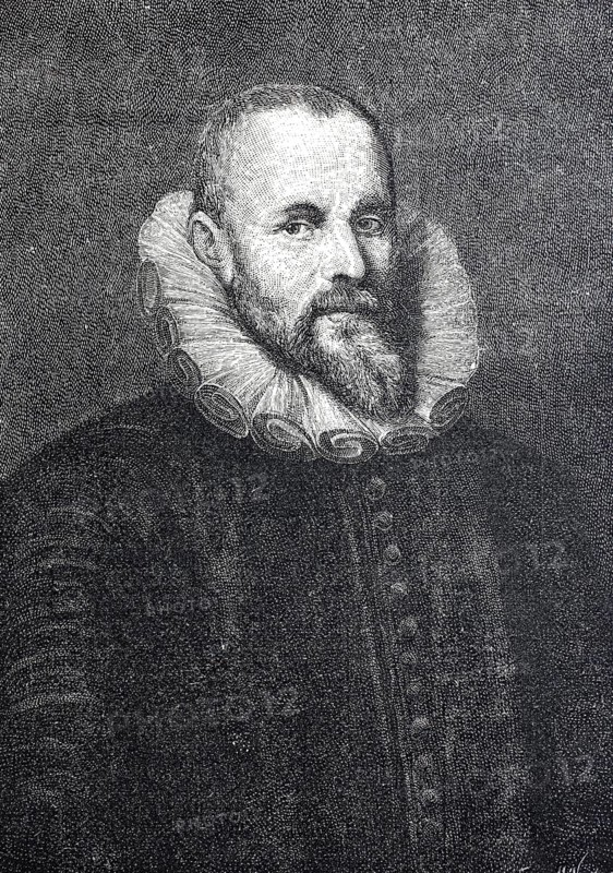 Jan Moretus, also John Moerentorf or Joannes Moretus (2 May 1543 - 22 September 1610), Flemish printer, Historical, digitally enhanced reproduction of a 19th century original